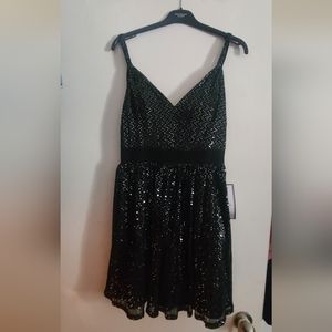 City Studio Black Sequin Dress